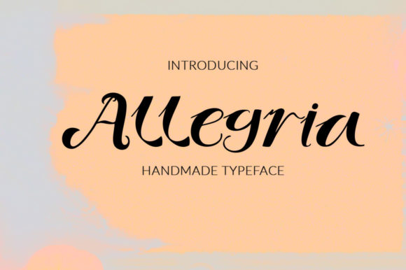Allegria: A Romantic Handwritten Font for Crafters