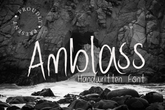 Amblass: A Cool Brushed Handwritten Font for Crafters