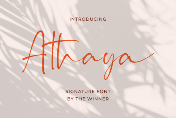 Athaya: A Delicate Script Font for Editorial Elegance