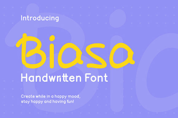 Biasa: A Handwritten Script Font for Editorial Design