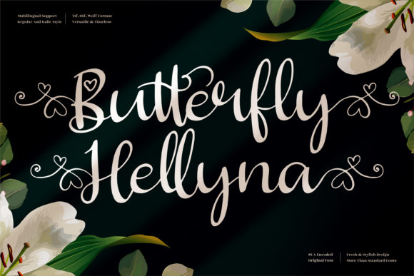 Butterfly Hellyna: A Delicate Script Font for Web Design