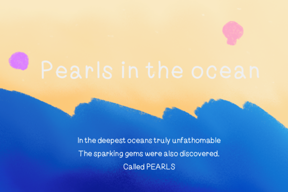 Pearls in the Ocean: A Delicate Script Font for Crafters