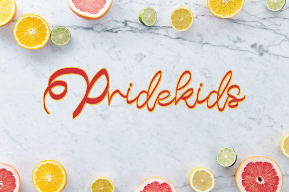 Pridekids: A Modern Script Font for Web Design