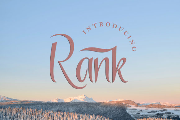 Rank: A Charming Script Font for Modern Web Design