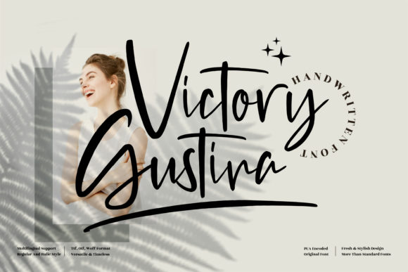 Victory Gustina: The Elegant Script Font for Campaigns