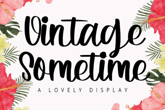 Vintage Sometime: A Charming Handwritten Font for Crafters